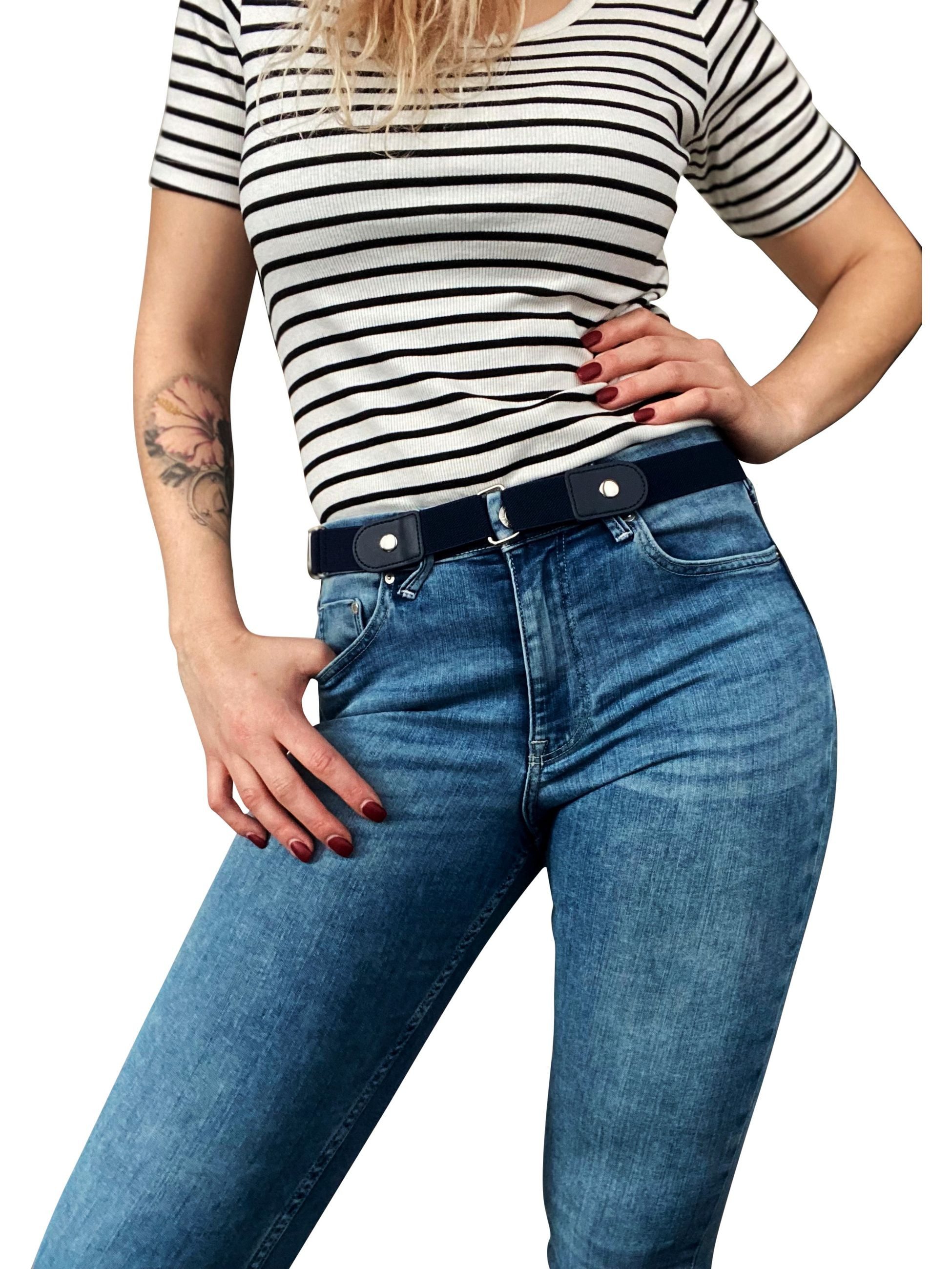 FRONHOFER Stretchgürtel Damen (1-St) ohne Schnalle, zum Einziehen, für Jeans