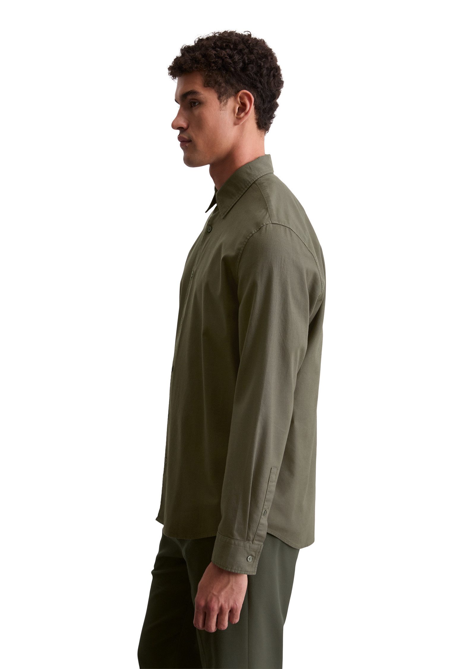 Marc O'Polo Langarmhemd aus Bio-Baumwolle und TENCEL™ Lyocell günstig online kaufen