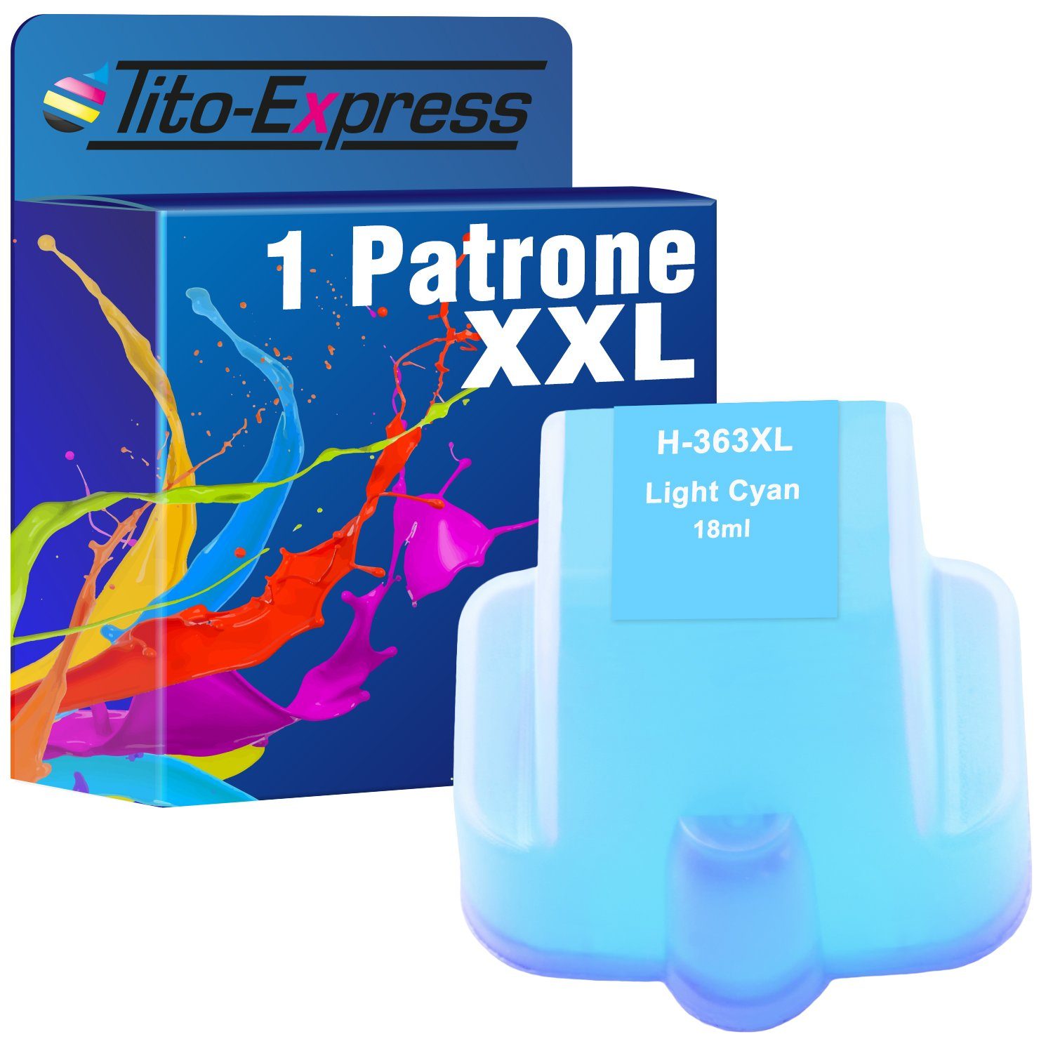 Tito-Express ersetzt HP 363 XL 363XL Light Cyan Tintenpatrone (für Photosmart 8250 C5150 C5180 C6180 C6280 C7180 C7280 C8180 D6160)