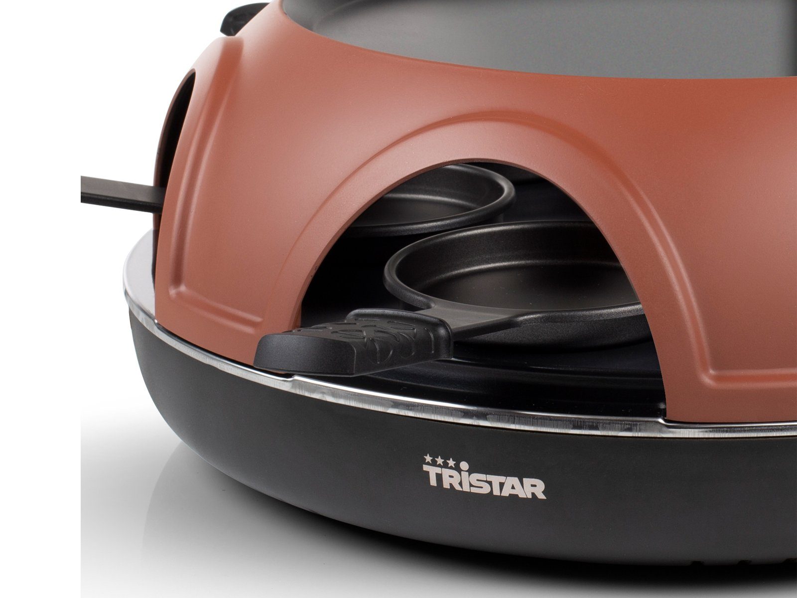 Tristar Elektrische Pizzapfanne, 1800 W, Pizzamaker, Raclette & Teppanyaki 6 Personen Ton Pizzaofen für Zuhause