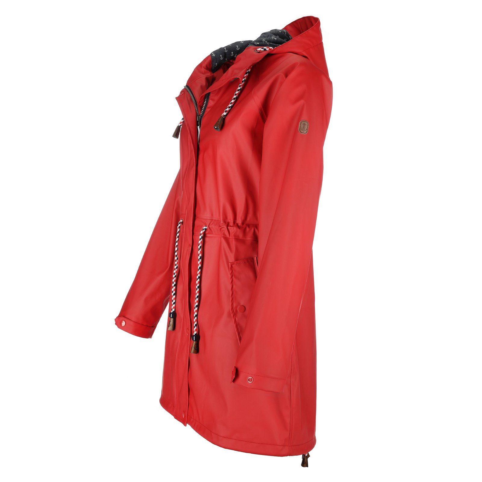 FRIESEN Friesennerz Regenjacke "Oh! Nass'is!" II Damen Regenmantel - Outdoor-Jacke Parka Wasserdicht Leichtes Jersey-Innenfutter, Verschweißte Nähte, Taillen-Kordelzug