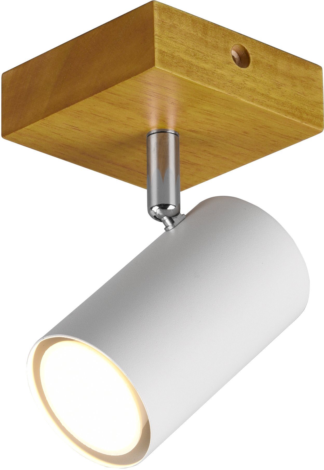 Leuchtmittel, Holz Deckenmontage TRIO Marley, o. Stecker austauschbar Leuchtmittel Leuchten ohne Baldachin, Deckenspot per Fest-Anschluss, Wand-und