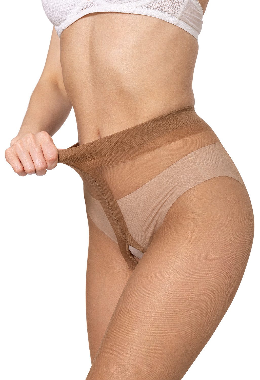 BANANALU Ouvert Strumpfhose Ouvert Strumpfhose mit offenem Schritt 20 DEN (3 St)