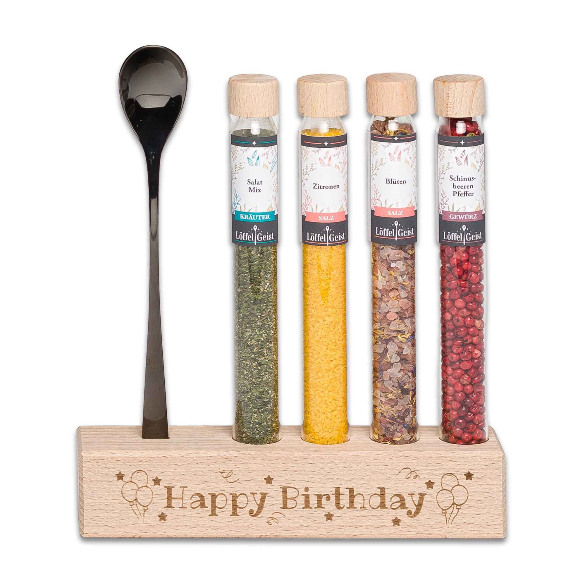 Löffelgeist Lebensmittel-Geschenkset Happy Birthday