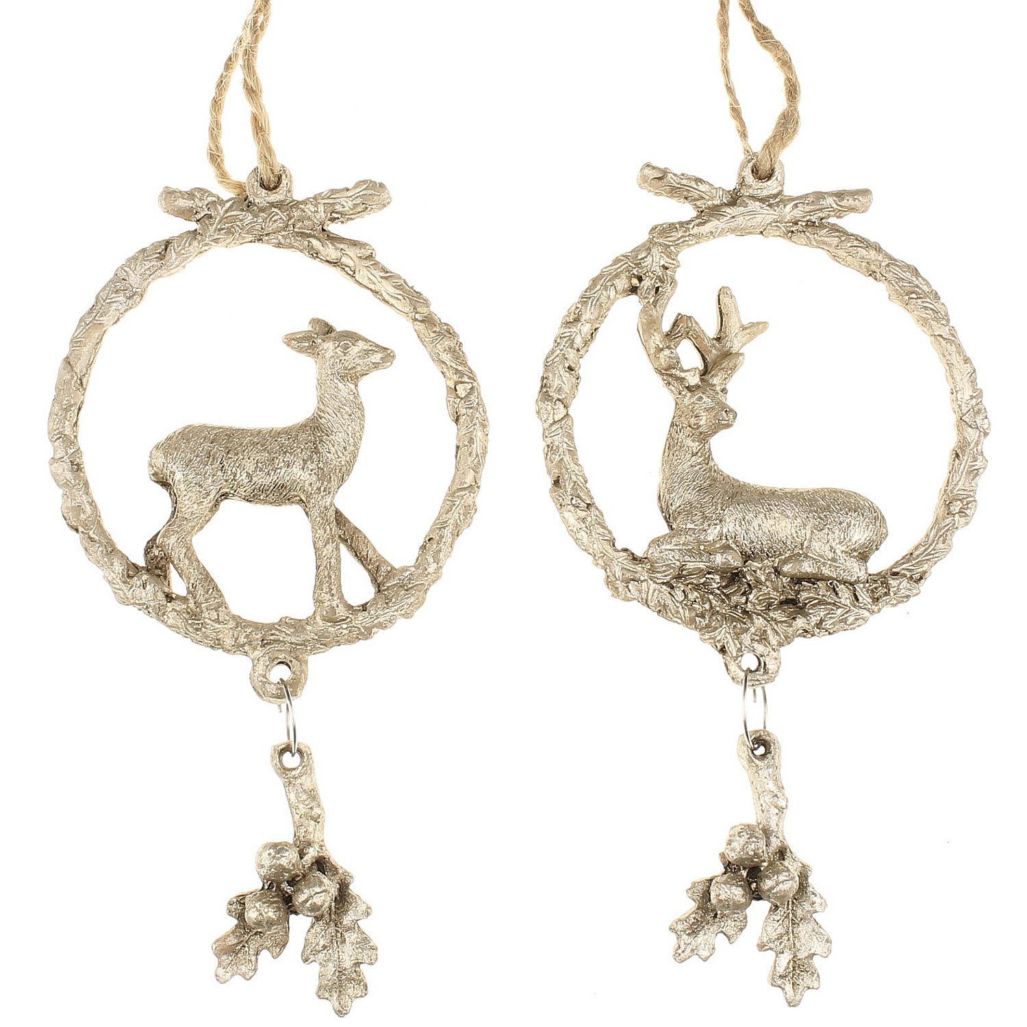 Macosa Home Christbaumschmuck Gold Dekohänger Hängedekoration Weihnachten R günstig online kaufen