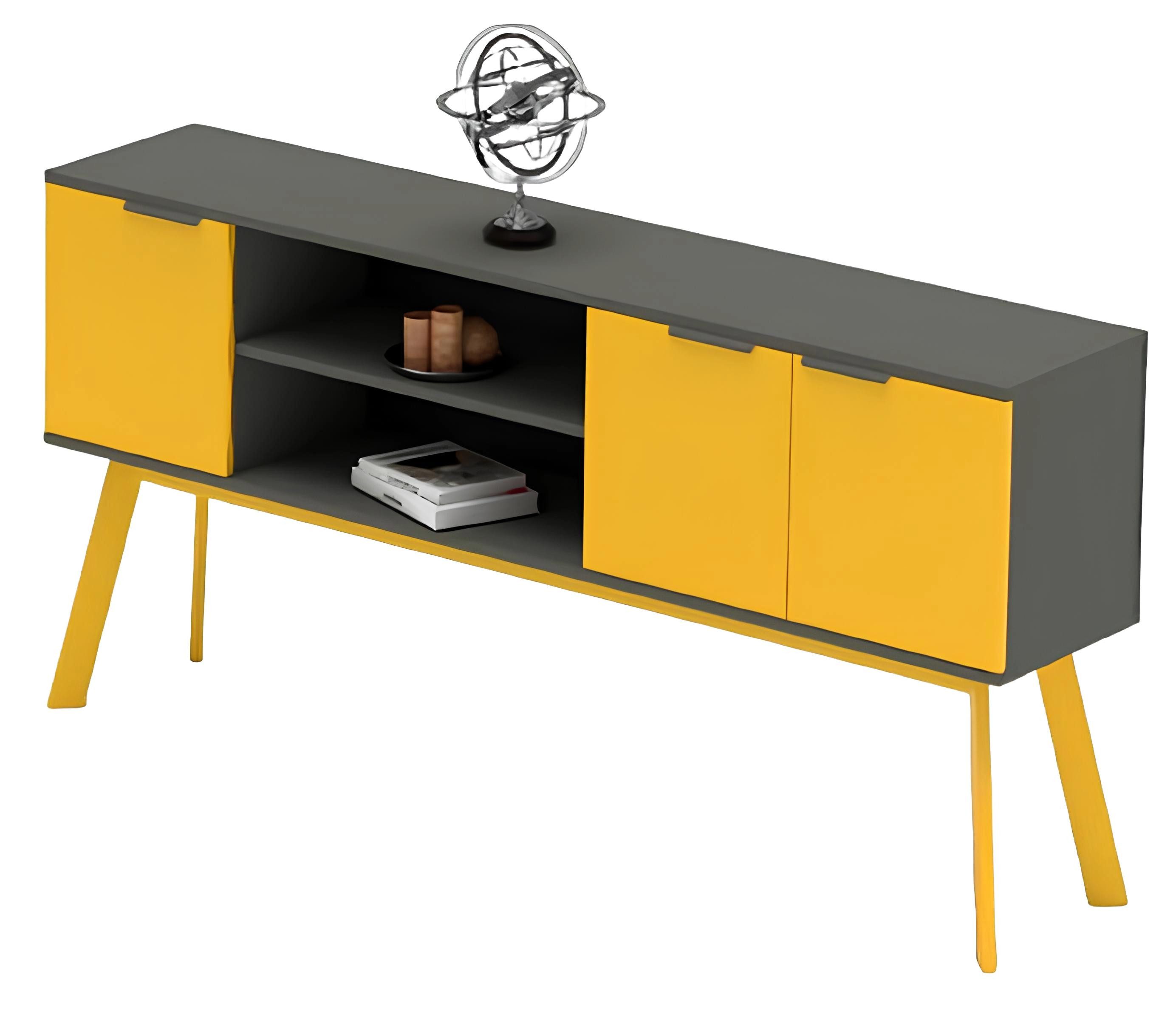 Xlmoebel Sideboard Aktenschrank in Holzoptik mit viel Stauraum und Ablagefläche (Sideboard, 1 St., Sideboard), Hergestellt in Europa