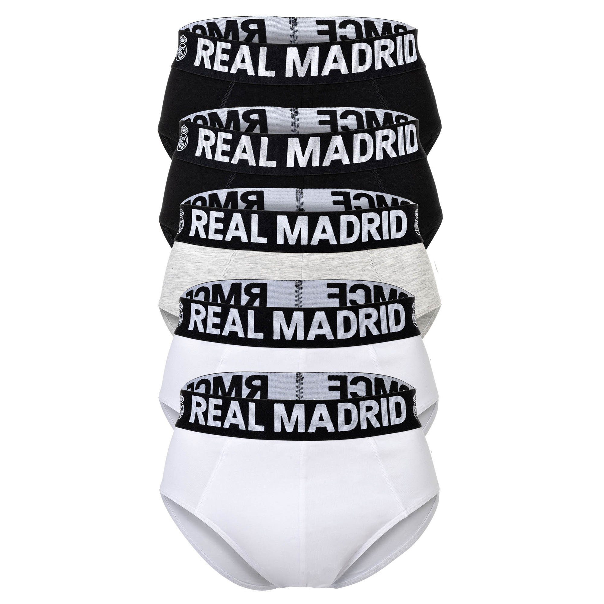 Real Madrid Slip Herren Slip 5er Pack Baumwolle (Packung, 5er Pack)