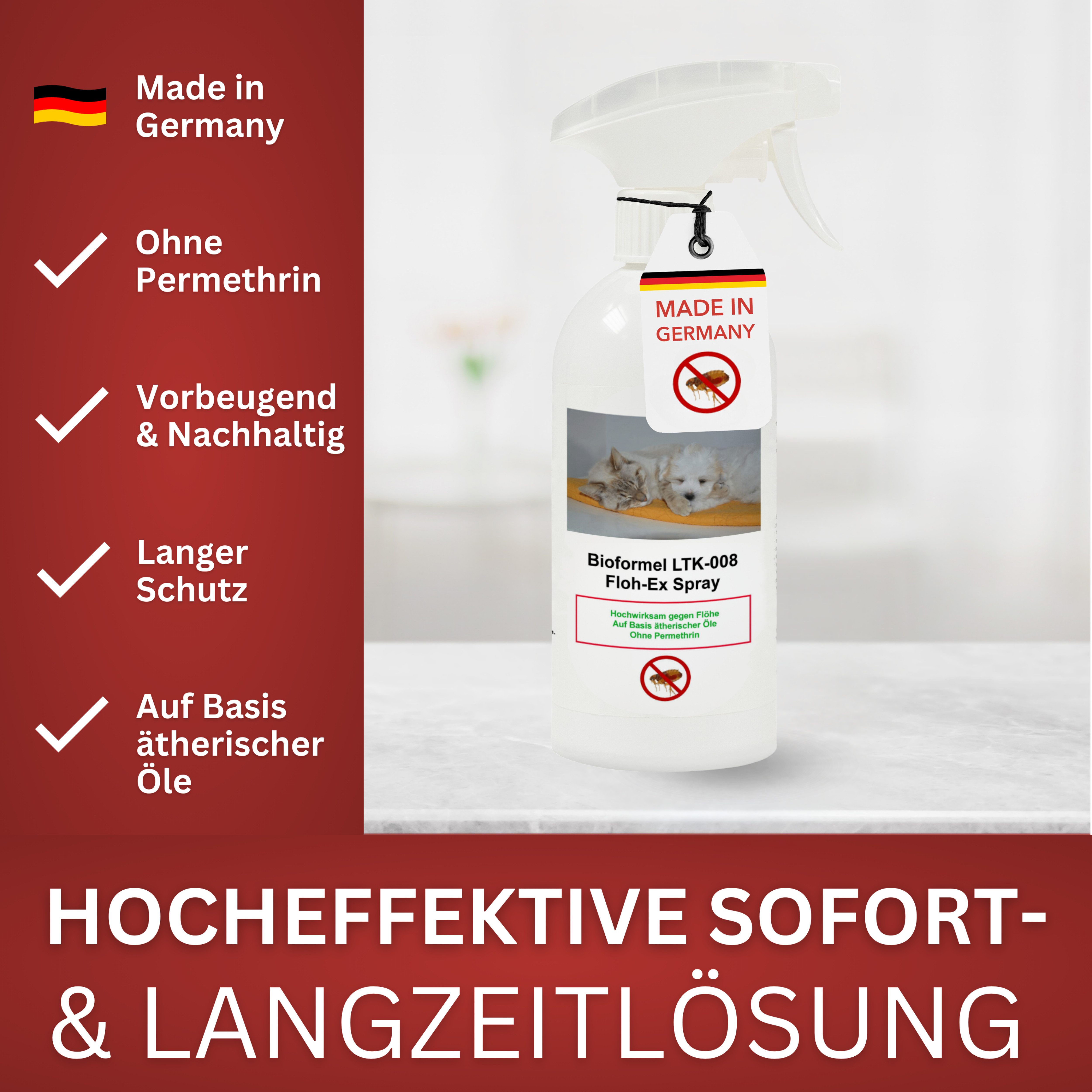 LTK-008 Biodelta Insektenspray Flohspray N, 0.5 l, Sprühflasche oder Kanister, 500 ml