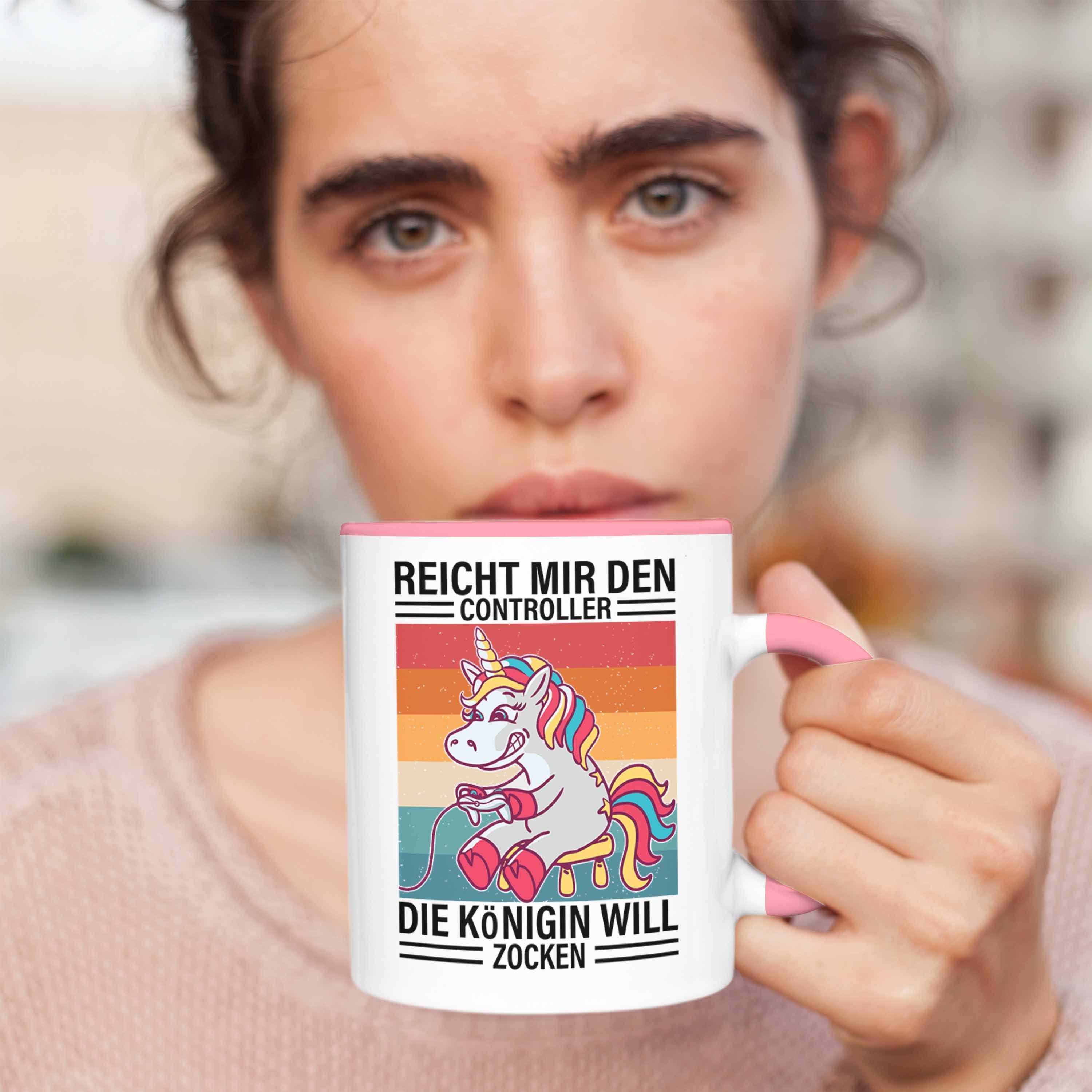 Zockerin - Girl Gamer Tochter Rosa Geschenk Mädchen Gaming Trendation Tasse Tasse Trendation Spruch Geschenkidee