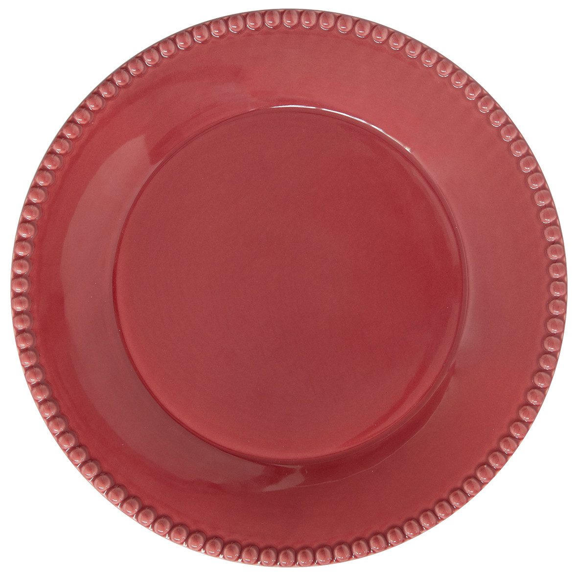 EasyLife Тарелка обеденная Tiffany, Spülmaschinengeeignet, Rot, Motiv: Punkte