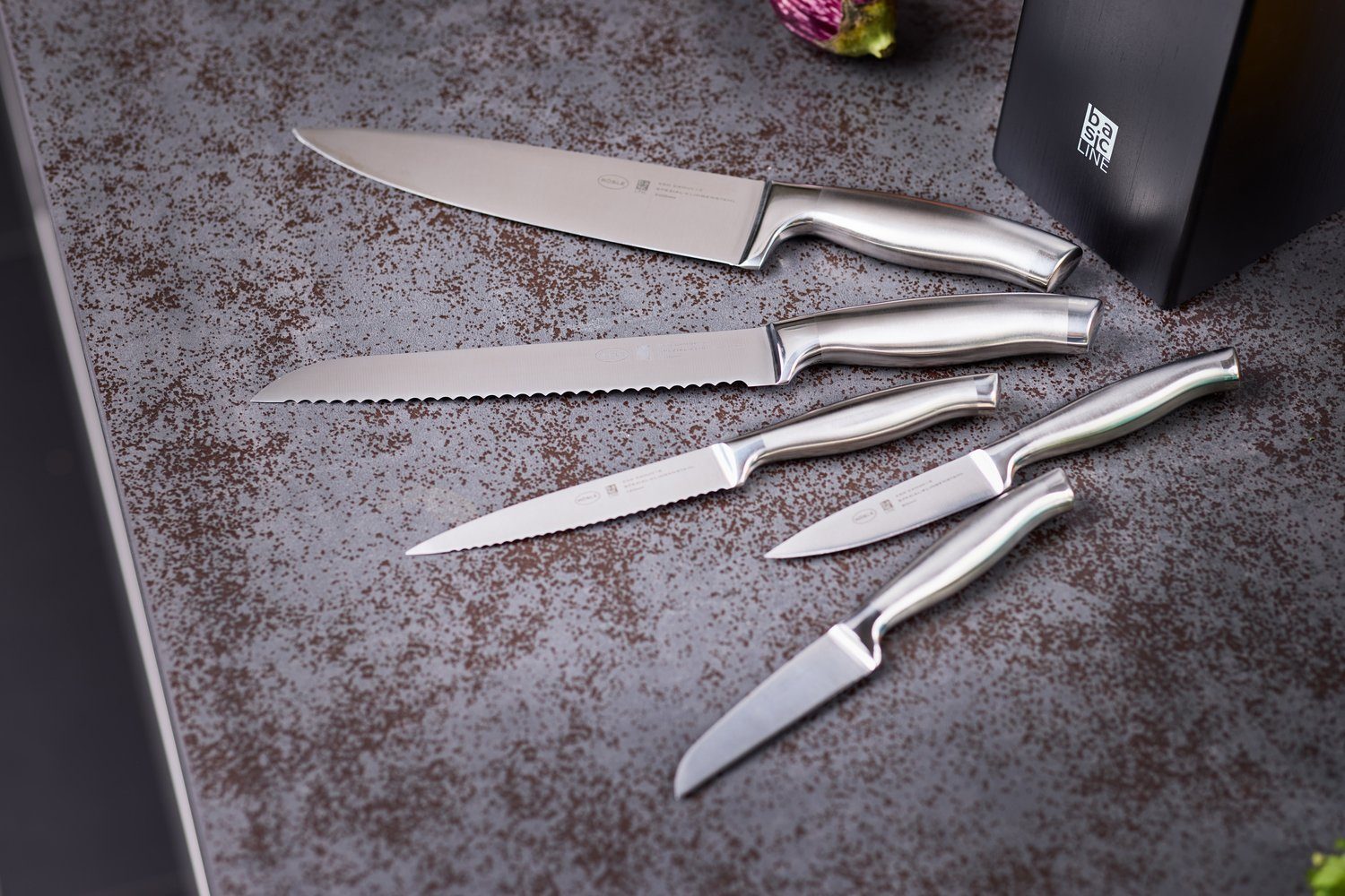 RÖSLE Gemüsemesser Basic Line, für Obst und Gemüse, Klingenspezialstahl, ergonomischer Griff