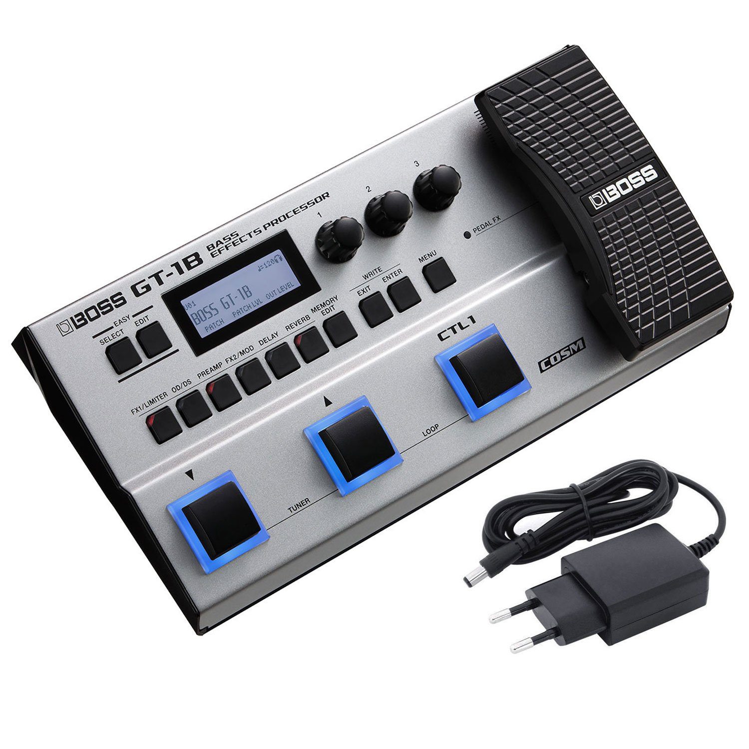 E-Bass Boss GT-1B Bass Multi-Effektgerät mit Netzteil