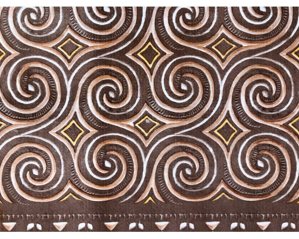 Fußmatte SOFT VINTAGE Bodenbelag Spiralen Polyester braun 65x100 cm, matches21 HOME & HOBBY, rechteckig, Höhe: 2.2 mm