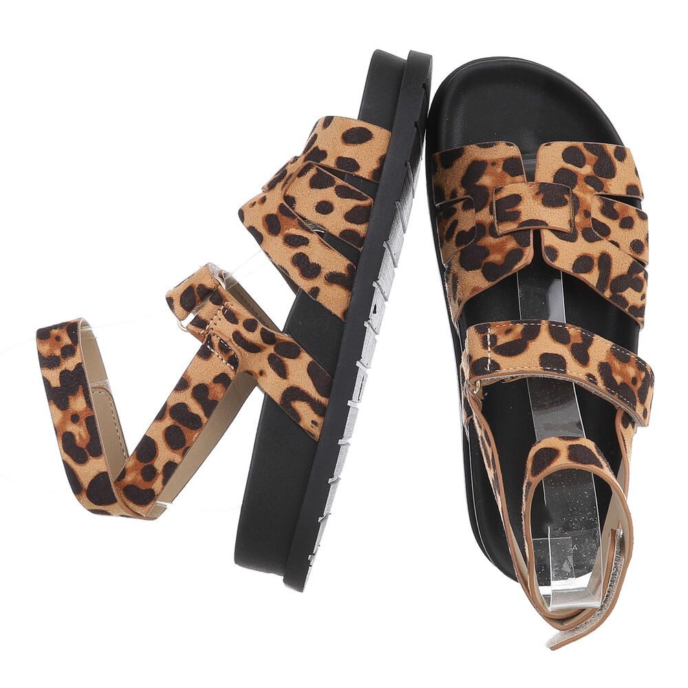 Ital-Design Moderne Damen-Sandalen mit breiten Riemen günstig online kaufen