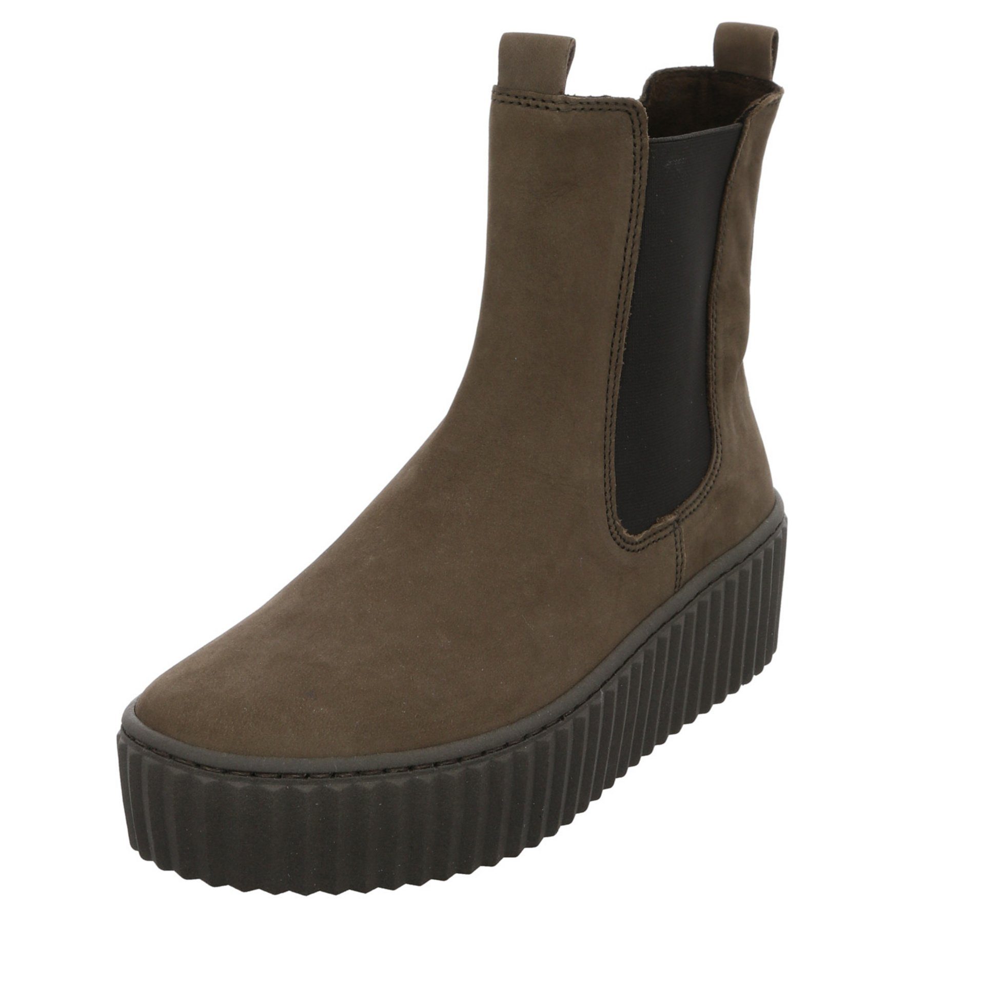 Chelsea-Boots (GZ oliv Leder-/Textilkombination Chelseaboots Leder-/Textilkombination Gabor uni antharzit)