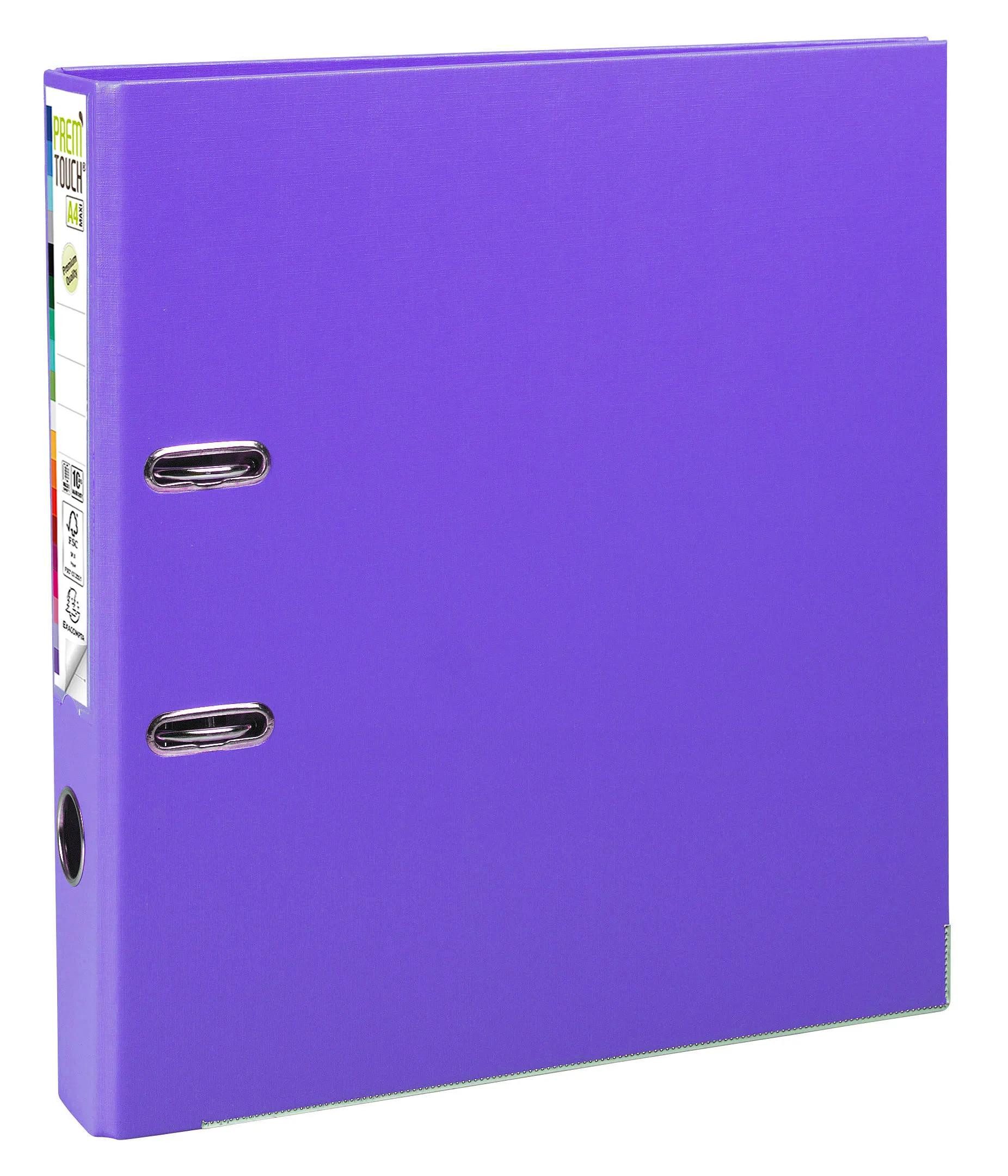 EXACOMPTA Aktenordner 10x Папки з файлами Prem'Touch außen PP Rücken 50mm 32x30cm A4 Maxi Lila 53157E, Папки з файлами PP