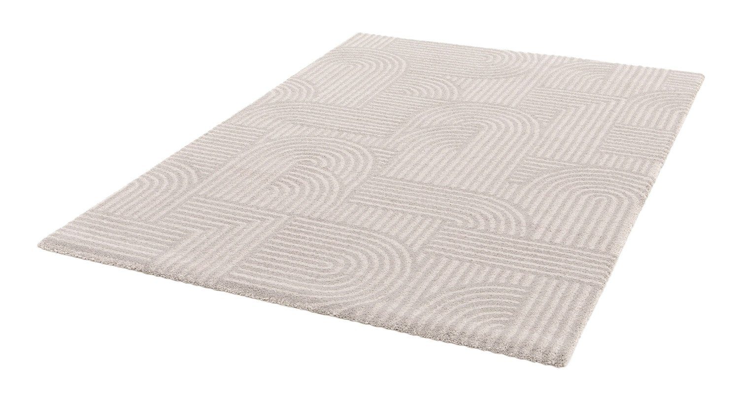 Teppich MOON, Polypropylen, Silbergrau, 80 x 150 cm, rechteckig, Höhe: 17 mm