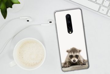 MuchoWow Handyhülle Waschbär - Tiere - Jungen - Mädchen, Phone Case, Handyhülle OnePlus 7 Pro, Silikon, Schutzhülle