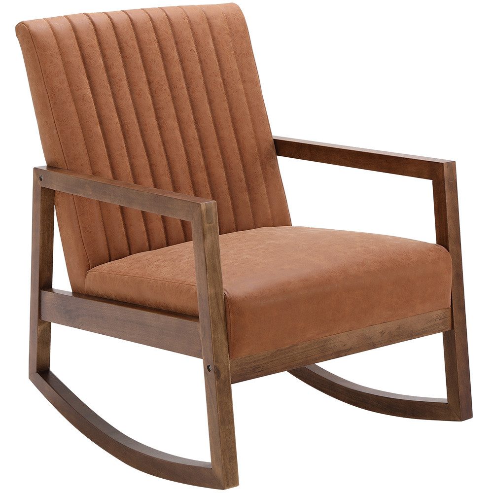 WAHSON OFFICE CHAIRS Schaukelstuhl Lederbezug Schaukelstuhl Sessel günstig online kaufen