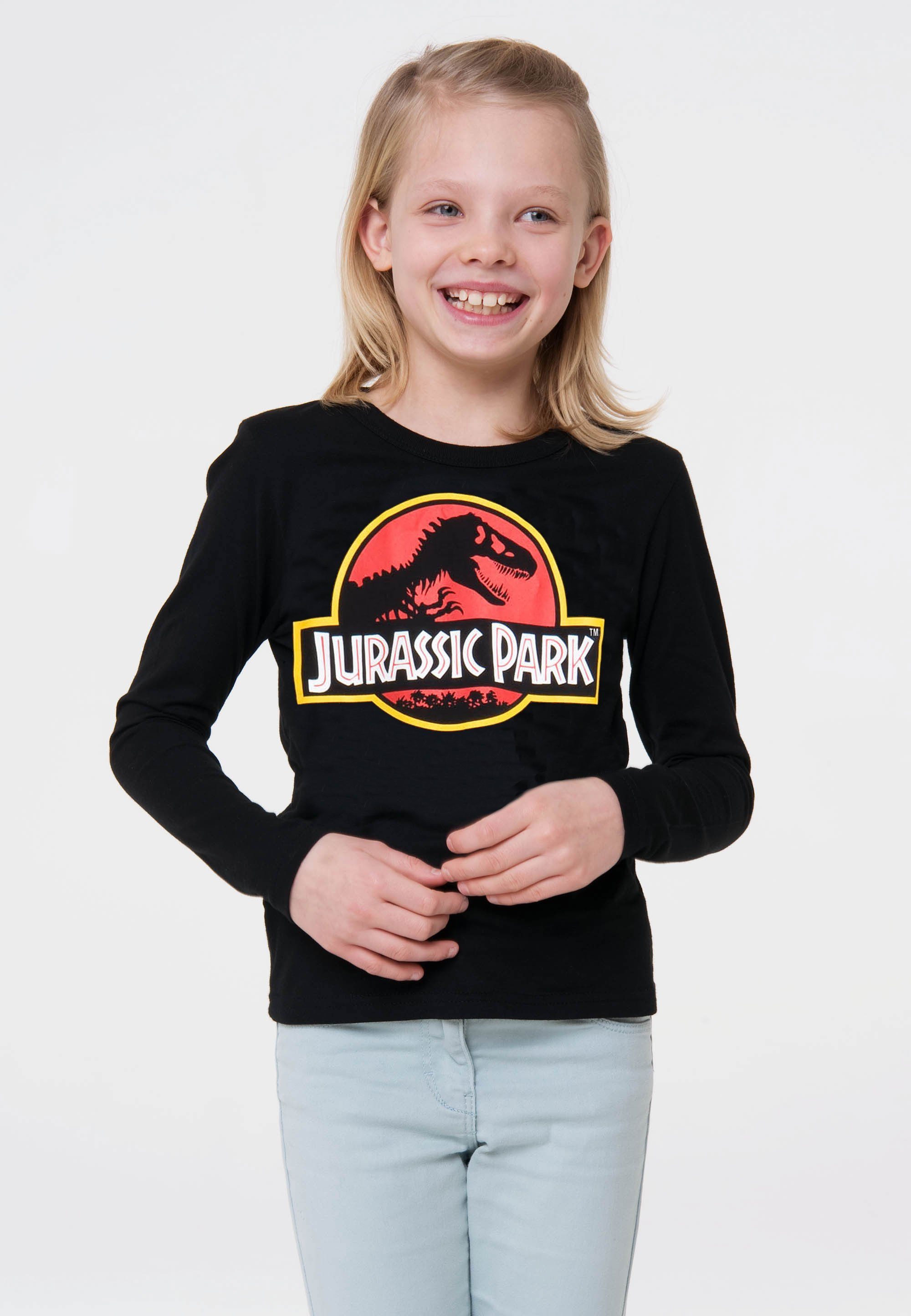 Print Jurassic Logo mit LOGOSHIRT coolem Park T-Shirt