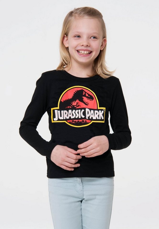 LOGOSHIRT T-Shirt Jurassic Park Logo mit coolem Print, Aufwendiger,  langlebiger Siebdruck mit Jurassic Park-Logo