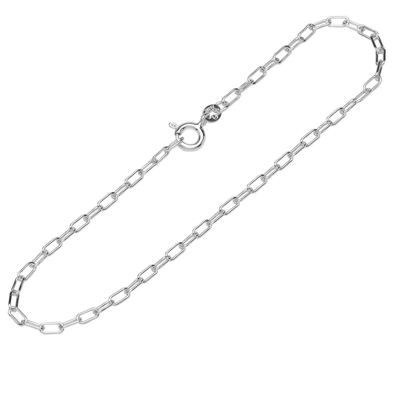 Silberarmband 925 Silber 19cm Langankerkette halbrund Long 12563