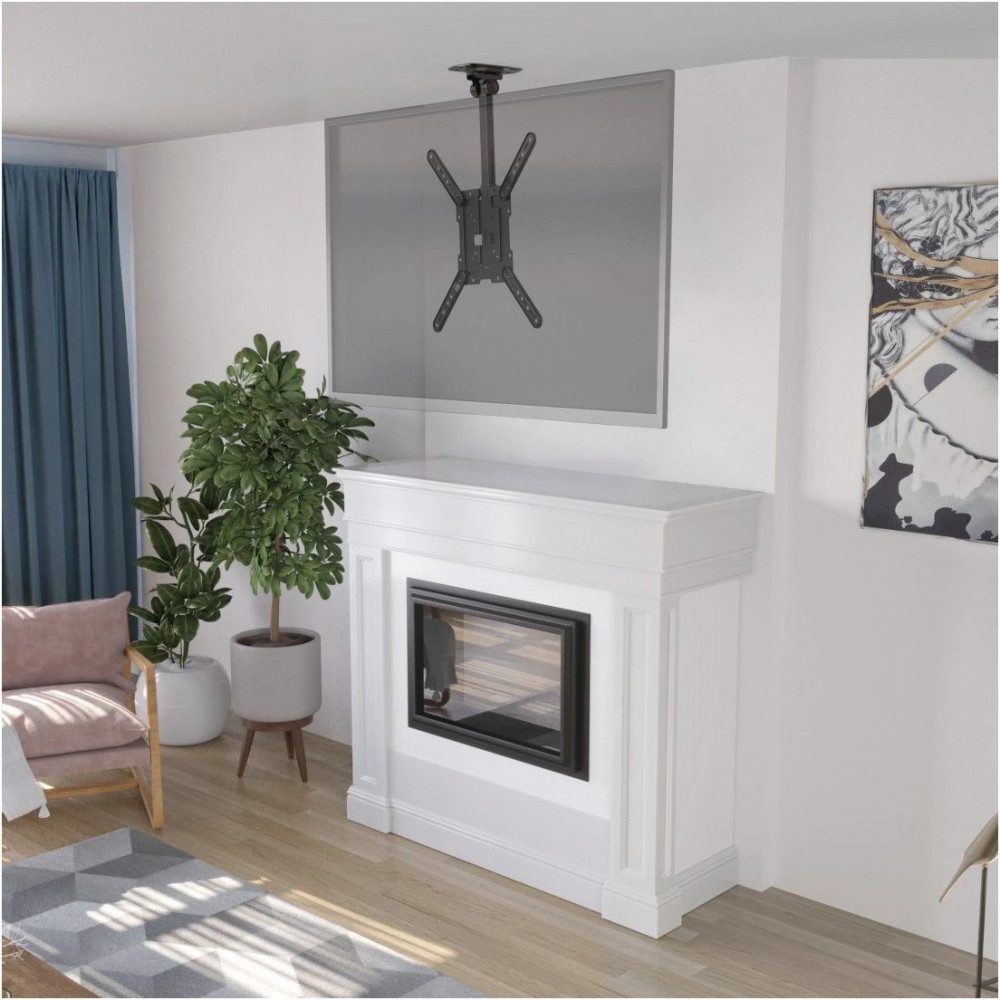 Hama TV-Ständer Hama TV-Deckenhalterung 165 cm für Fernseher (65), (bis 65 Zoll, Deckenhalterung für 65 Zoll, Höhenverstellbar und schwenkbar bis 100 Grad)