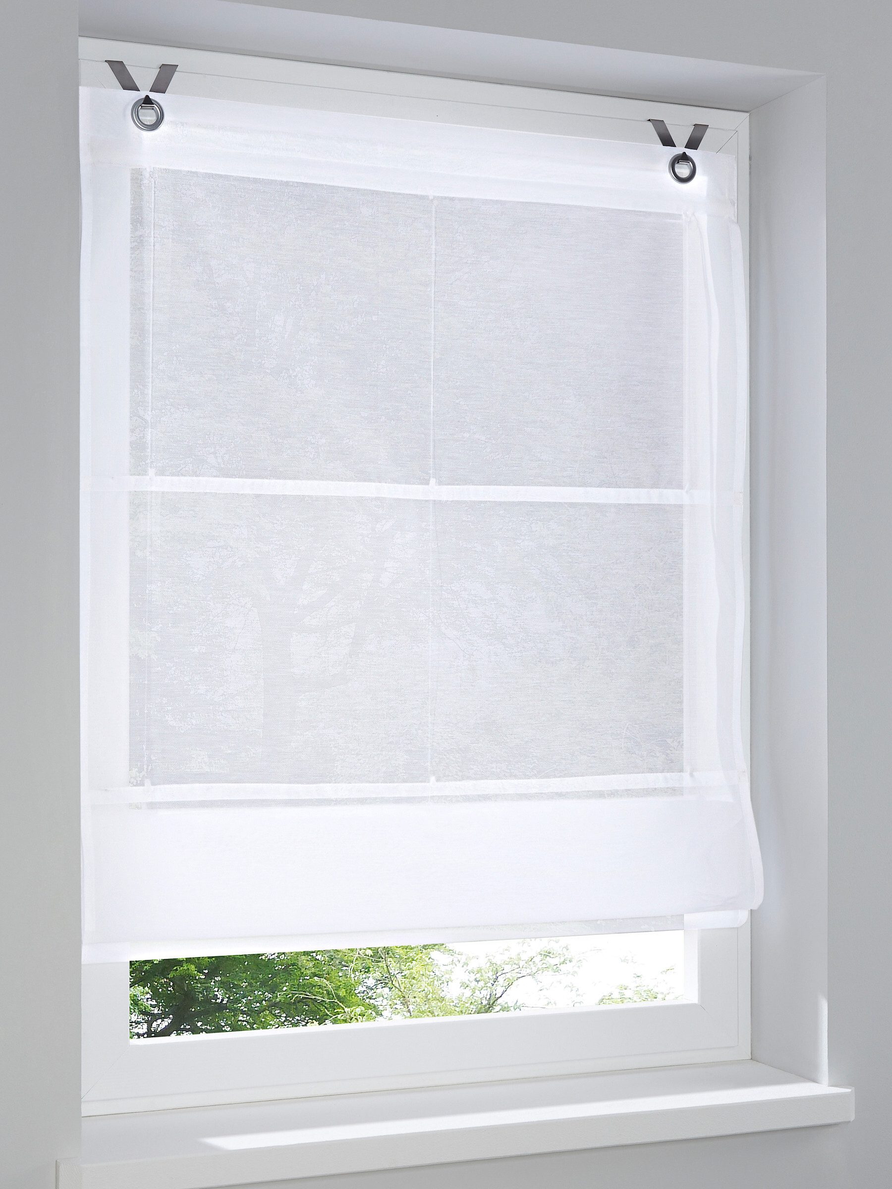 Rollo Raffrollo ., heine, halbtransparent, Ösen