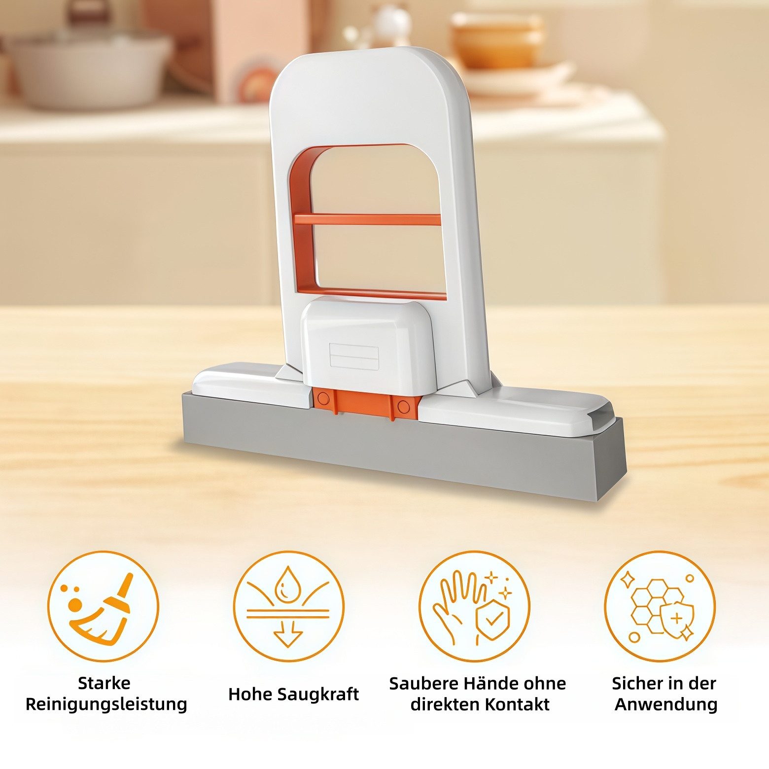FOUORTUNATE-BEE Wischmopp Mini klappbarer Tischmopp mit saugfähigem Schwamm
