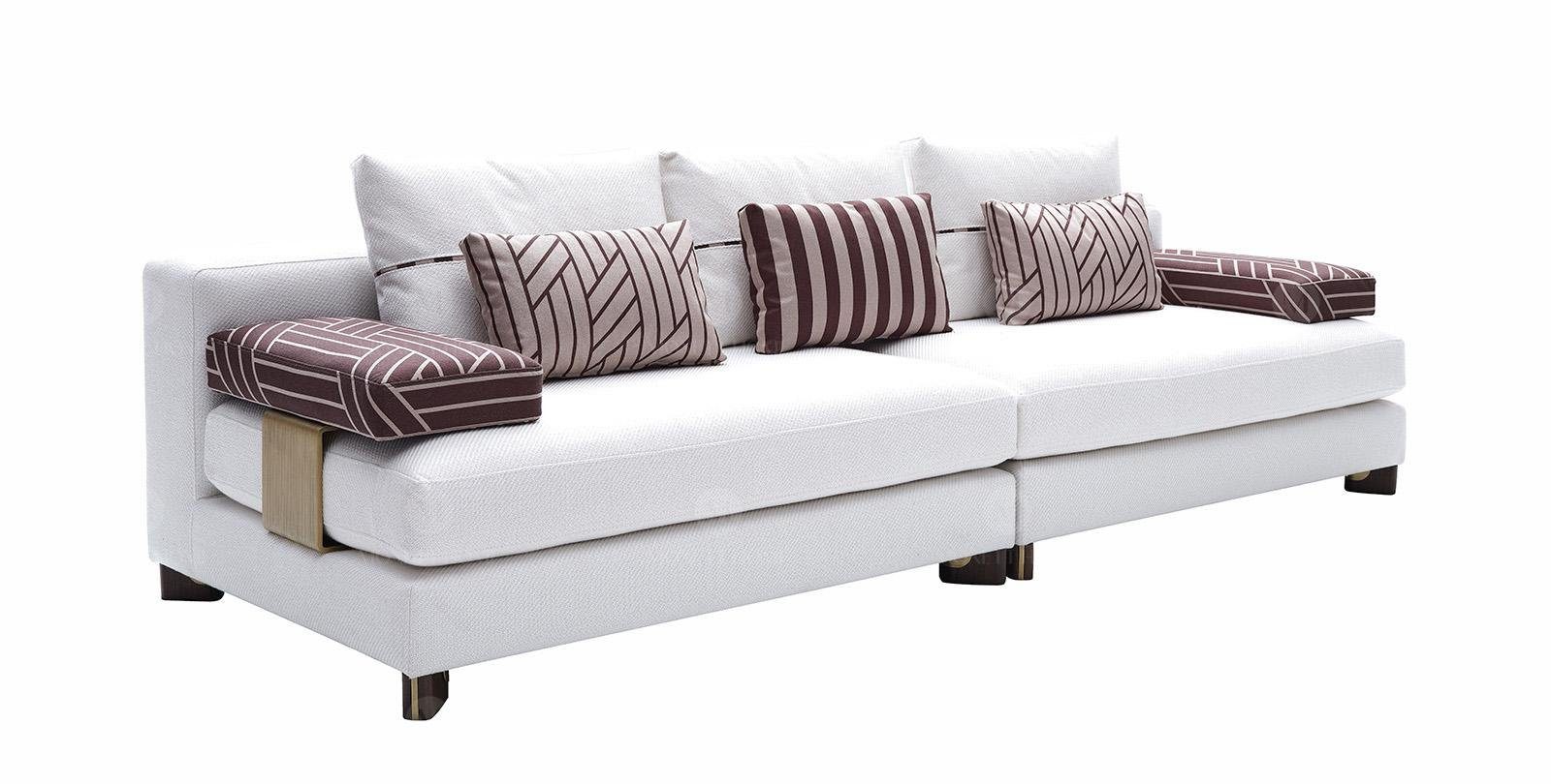 JVmoebel 4-Sitzer Modern Dreisitzer Sofa 4 Made Europa Teile, in Sitzer Weiß Polstersofa 1 Sofas