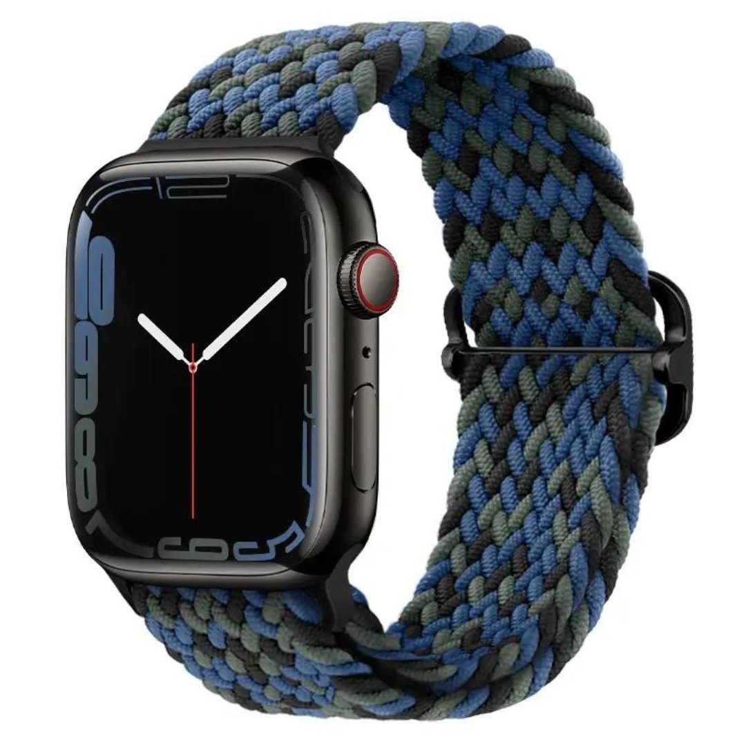 Watch / Magnetverschluss Ultra, Solo Uhrenarmband Armband #16 Blau-Grün 1-9 Loop mit Geflochtenes Apple verstellbaren Uhrenarmband SmartUP für