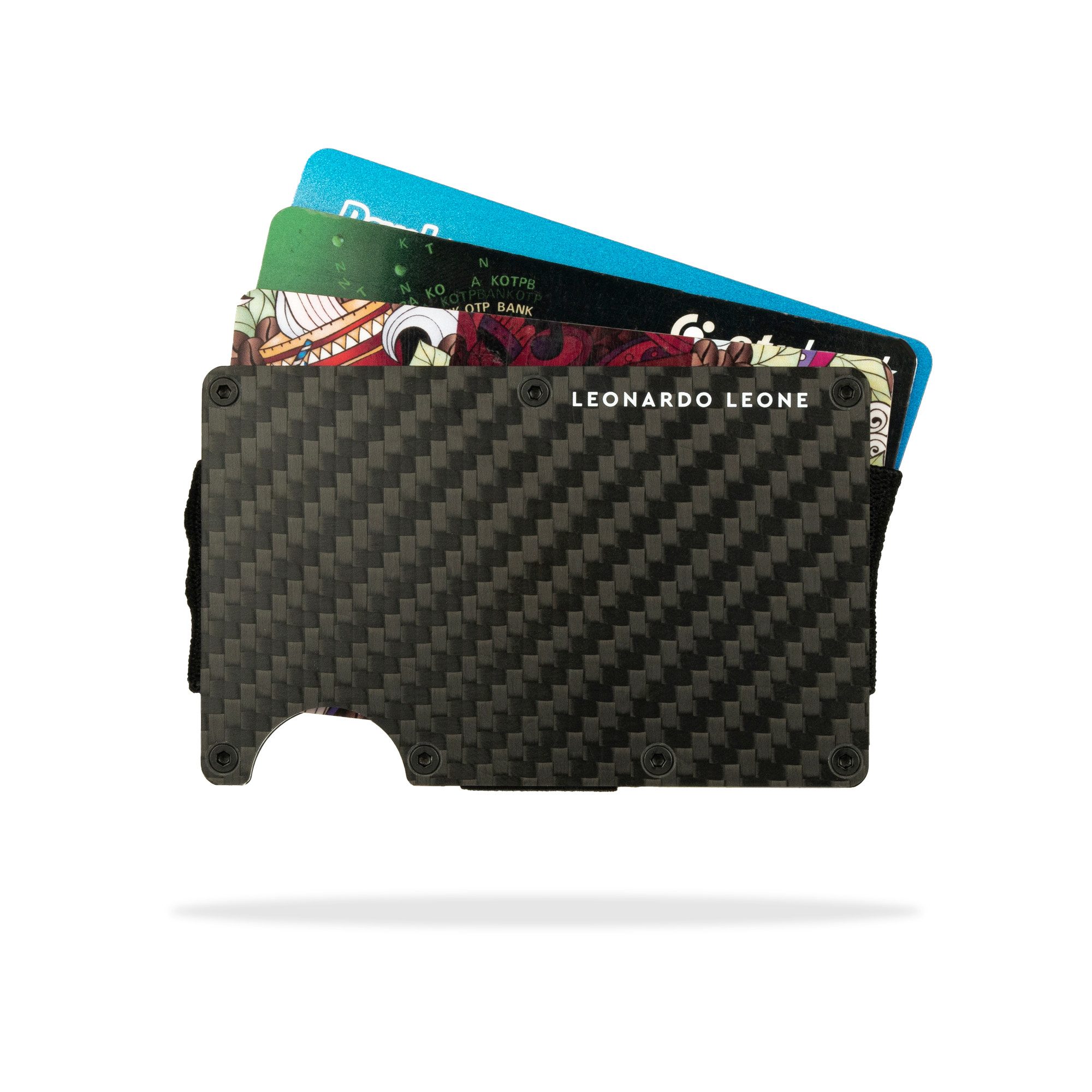 Leonardo Leone Geldscheinklammer SecureSlim RFID-Schutz Kreditkartenhalter (Kreditkartenhalterung mit Klammer, 1x Krediktartenhalterung), Sicherer RFID-Schutz und schlankes Design für stilvolle Aufbewahrung