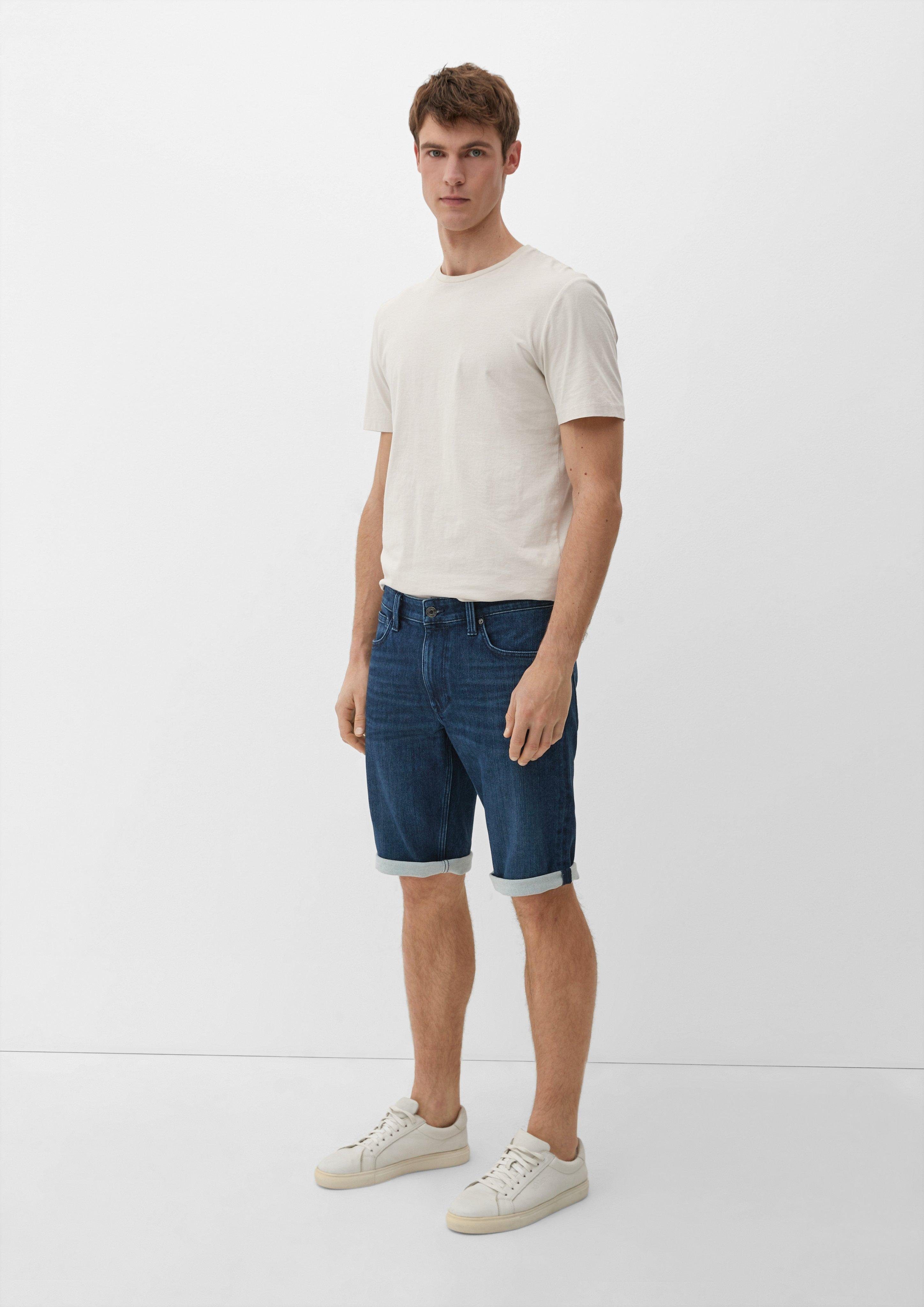 Straight / Jeansshorts Waschung Mid Regular / Leg Jeans-Shorts s.Oliver / Rise Fit