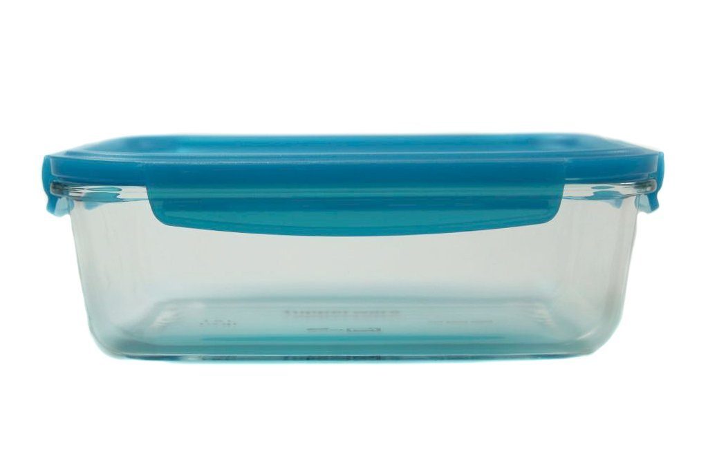 Tupperware Lunchbox Premia Glas 1,5L türkis Borosilikatglas + SPÜLTUCH