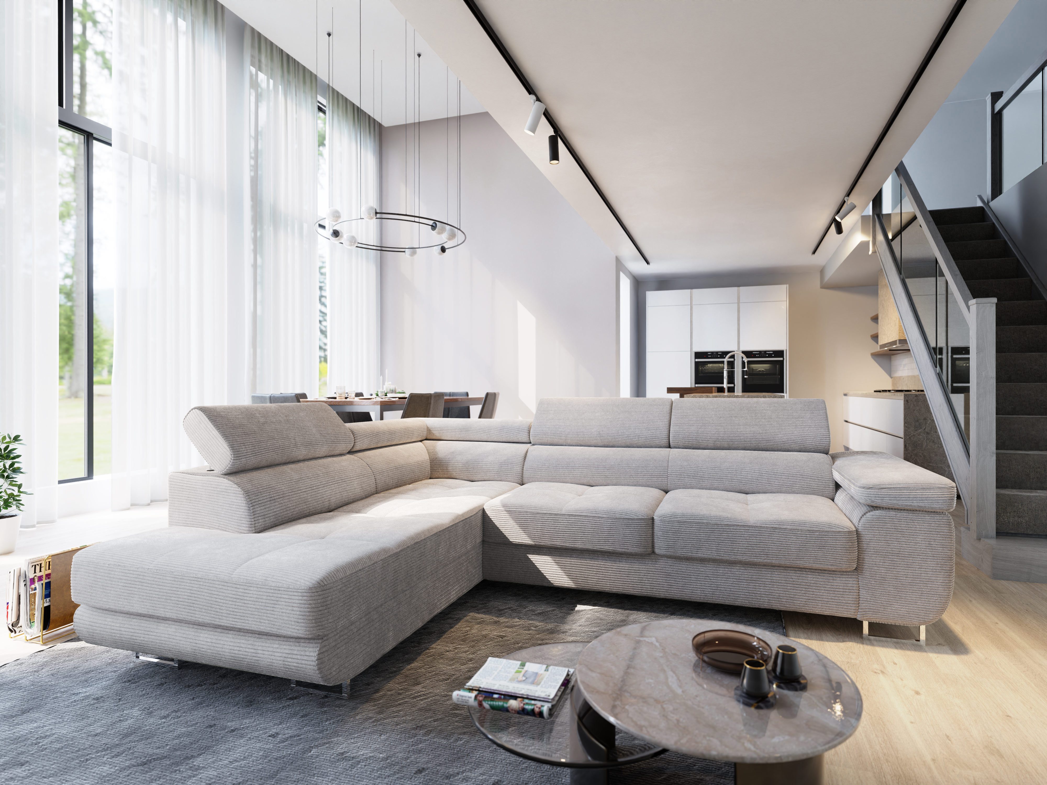 Masseno Ecksofa APIRO mit Schlaffunktion L-Form, günstig online kaufen