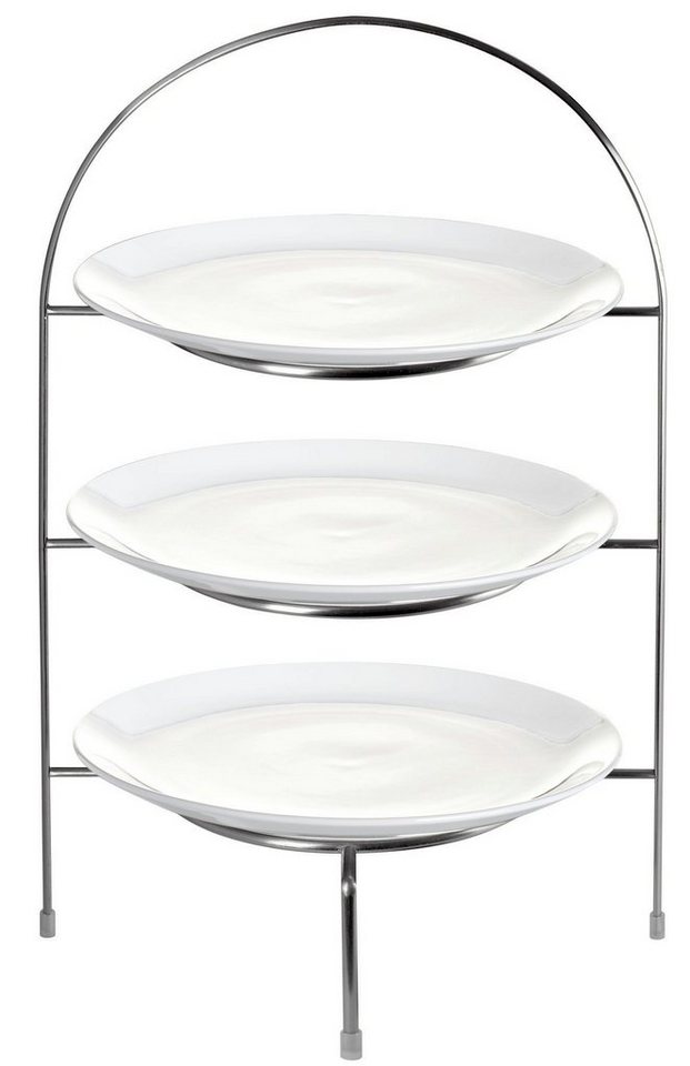 ASA SELECTION Etagere à table 3-stufig für Teller 27 cm, Metall, Lieferung  ohne Teller, Individuell dekorierbar: Lieferung ohne Teller, für  persönliche