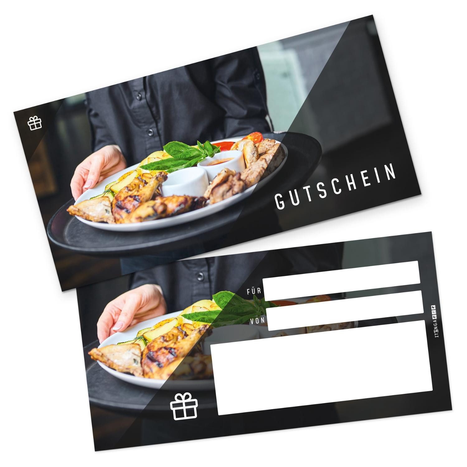 Thumbnail - itenga Geschenkkarte itenga 25x Geschenkgutschein Restaurant Essen Dinner (Motiv 27) Postka