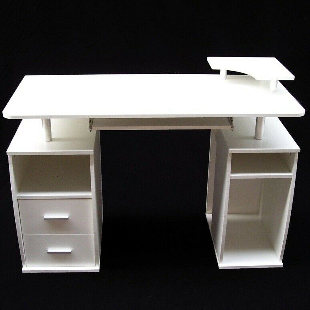 Apex Schreibtisch Computertisch PC-Tisch 120cm Gamingtisch Schreibtisch weiß 57040 – Bild 2 von 5