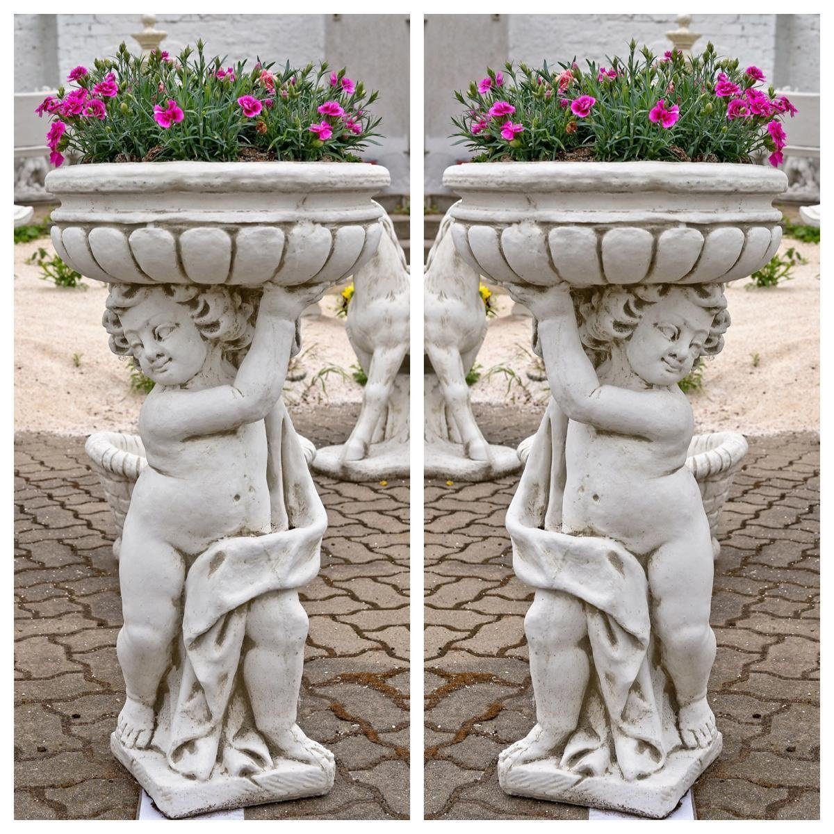 Gartenfiguren-Set Dekofigur Antikes 2 Pflanzschale Wohndesign Pflanzkübel Pflanzschale Steinfigur x