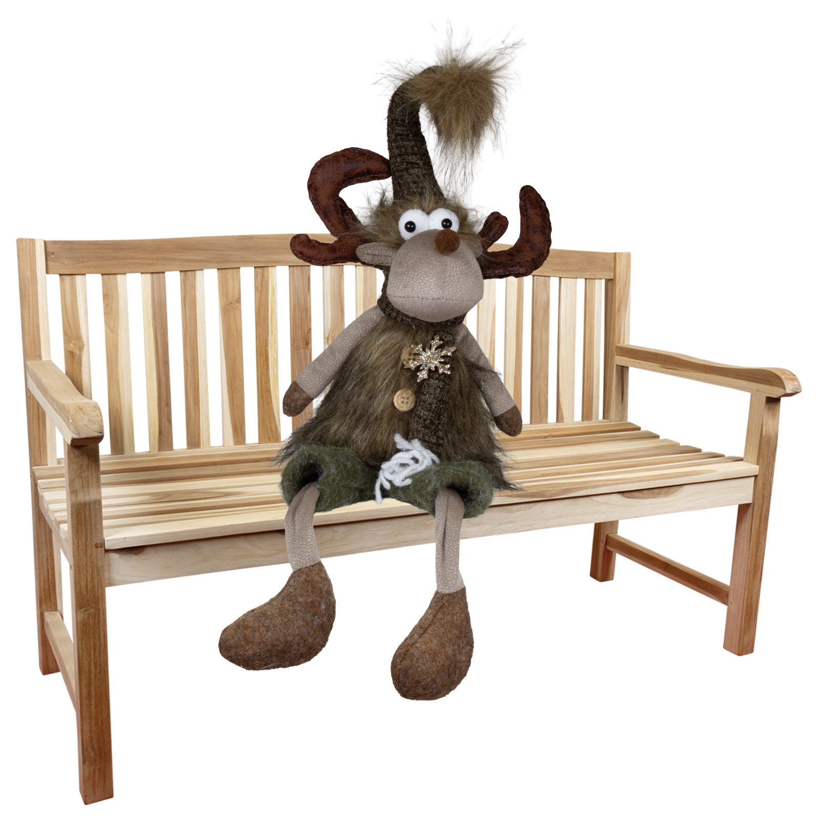 Christmas Paradise Weihnachtsfigur Elch sitzend 23cm (52 cm) (1 St), Rentie günstig online kaufen