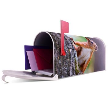 banjado Amerikanischer Briefkasten Mailbox Eichhörnchen (Amerikanischer Briefkasten, original aus Mississippi USA), 22 x 17 x 51 cm