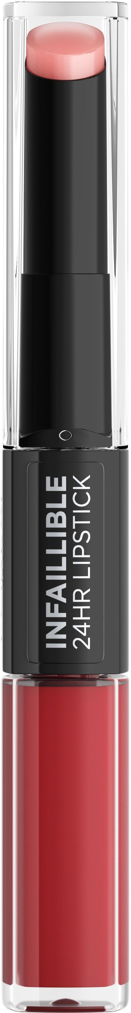 L'ORÉAL PARIS Lippenstift Infaillible 2-Step, mit natürlichen Inhaltstoffen