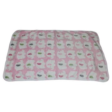 Pettimania Tierdecke Fleece Decke mit Elefanten-Motiv pink