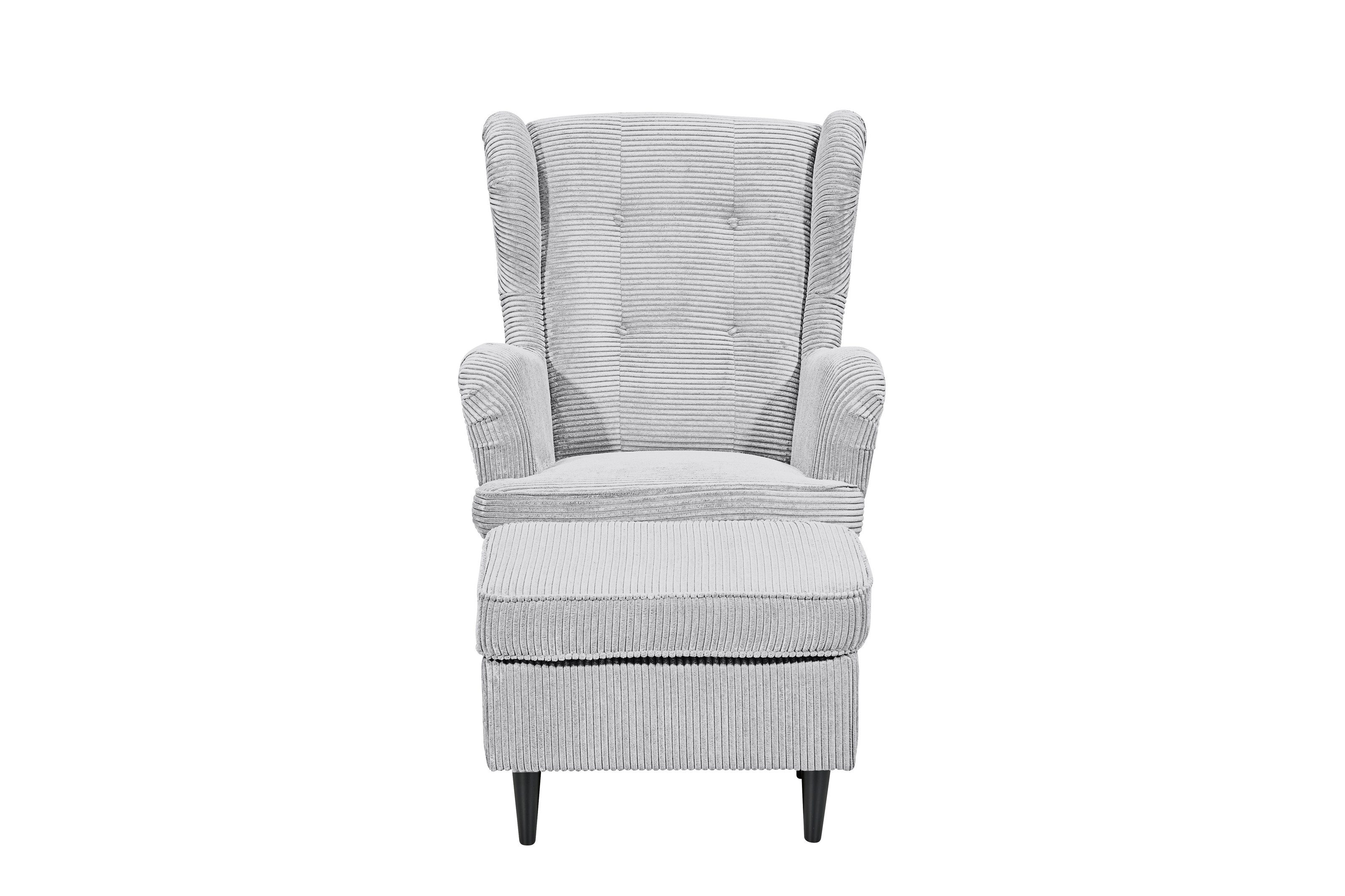freiraum Ohrensessel OSKAR (Sessel und Hocker), (Sessel und Hocker) in dove - 78x102x98 (BxHxT)