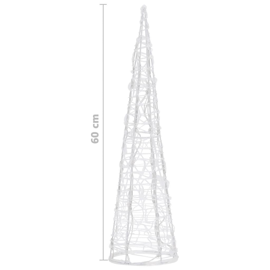 Weihnachtsdeko Christbaumschmuck vidaXL Kaltweiß Acryl cm Pyramide LED-Kegel 60 (1-tlg)