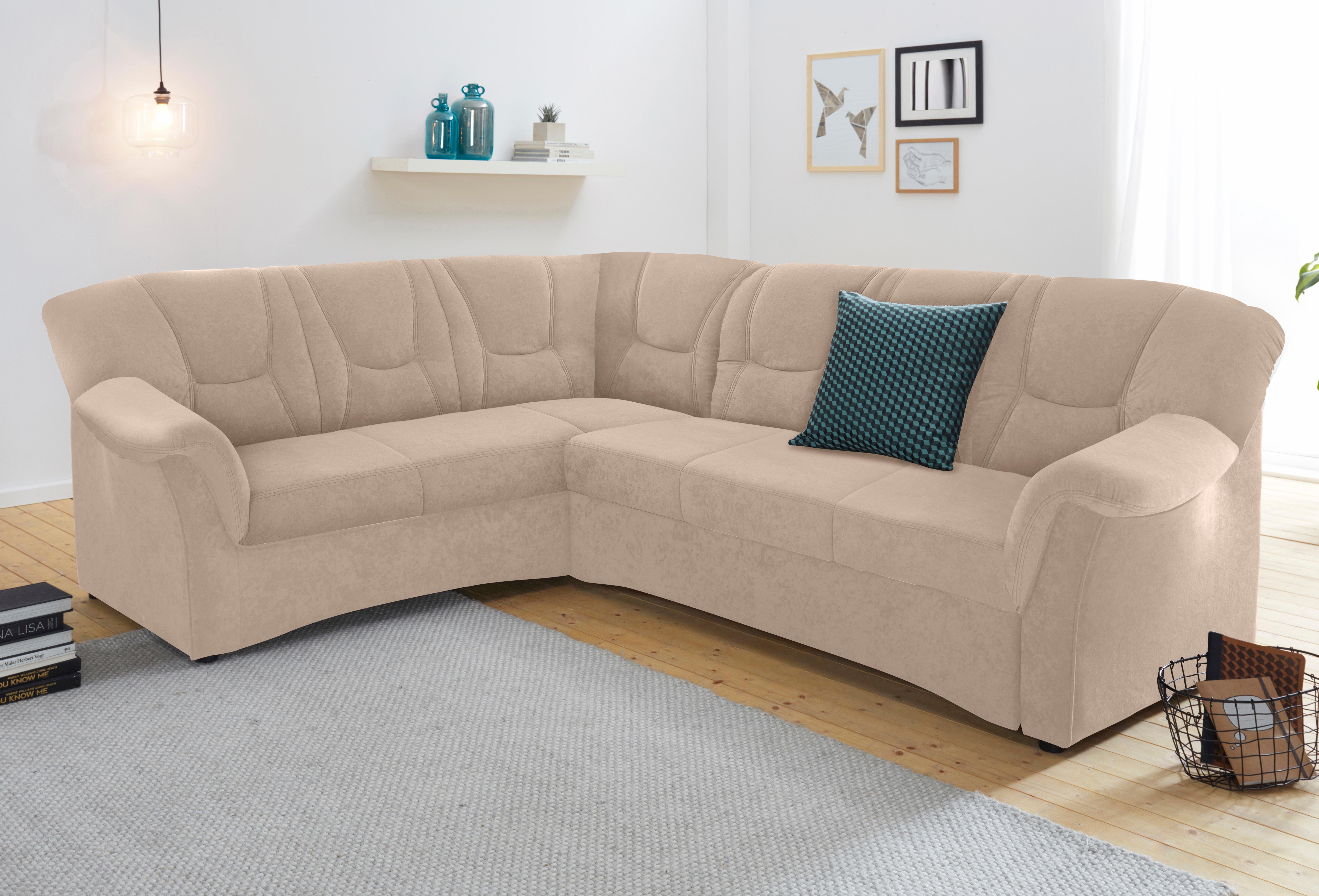 DOMO collection Ecksofa "Sarafina zeitlos und komfortabel, optional mit Fed günstig online kaufen