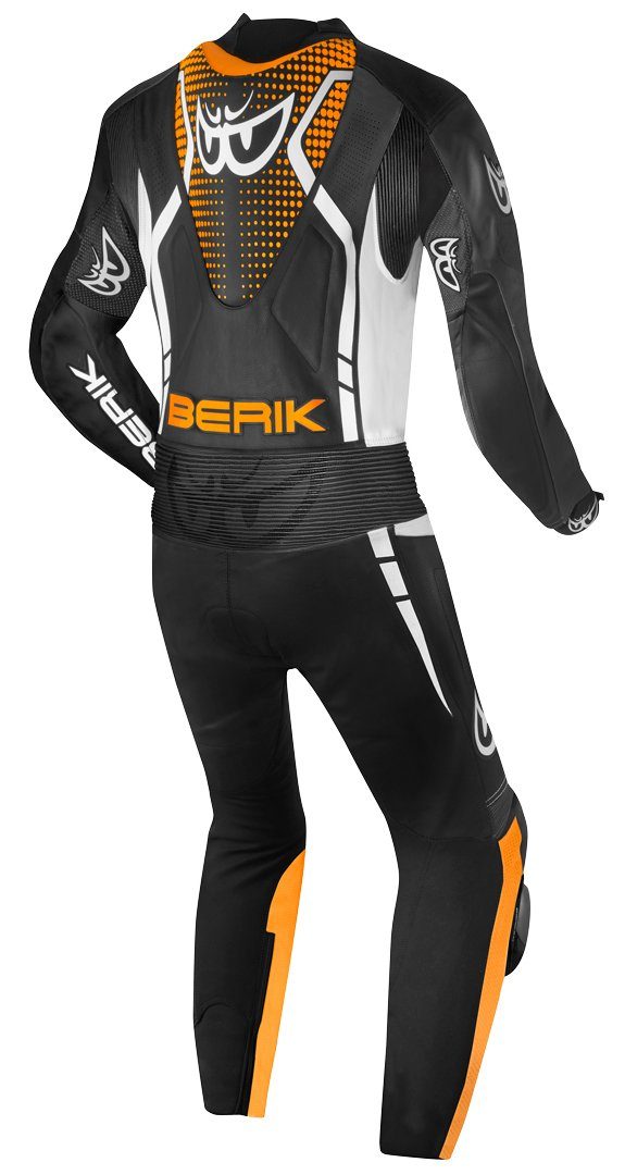 Berik Motorradkombi RSF-TECH PRO perforierte 1-Teiler Motorrad Lederk Black/White/Orange