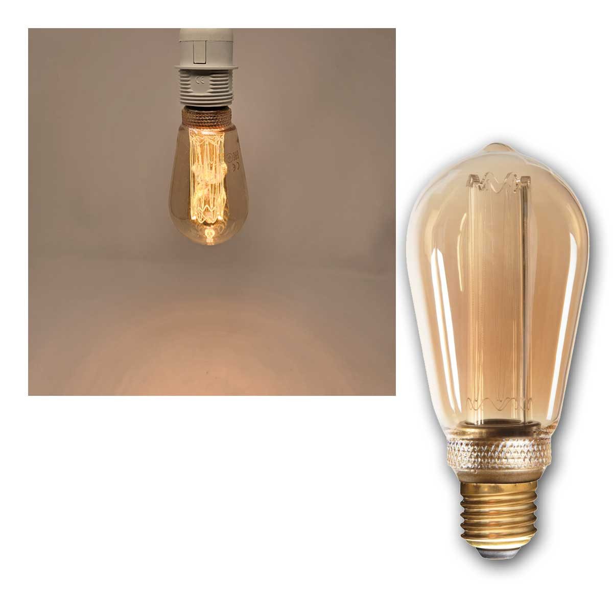 Kanlux LED-Leuchtmittel E27 Deko-Leuchtmittel Braunglas,1800K, 4W, 200lm, warmweiß