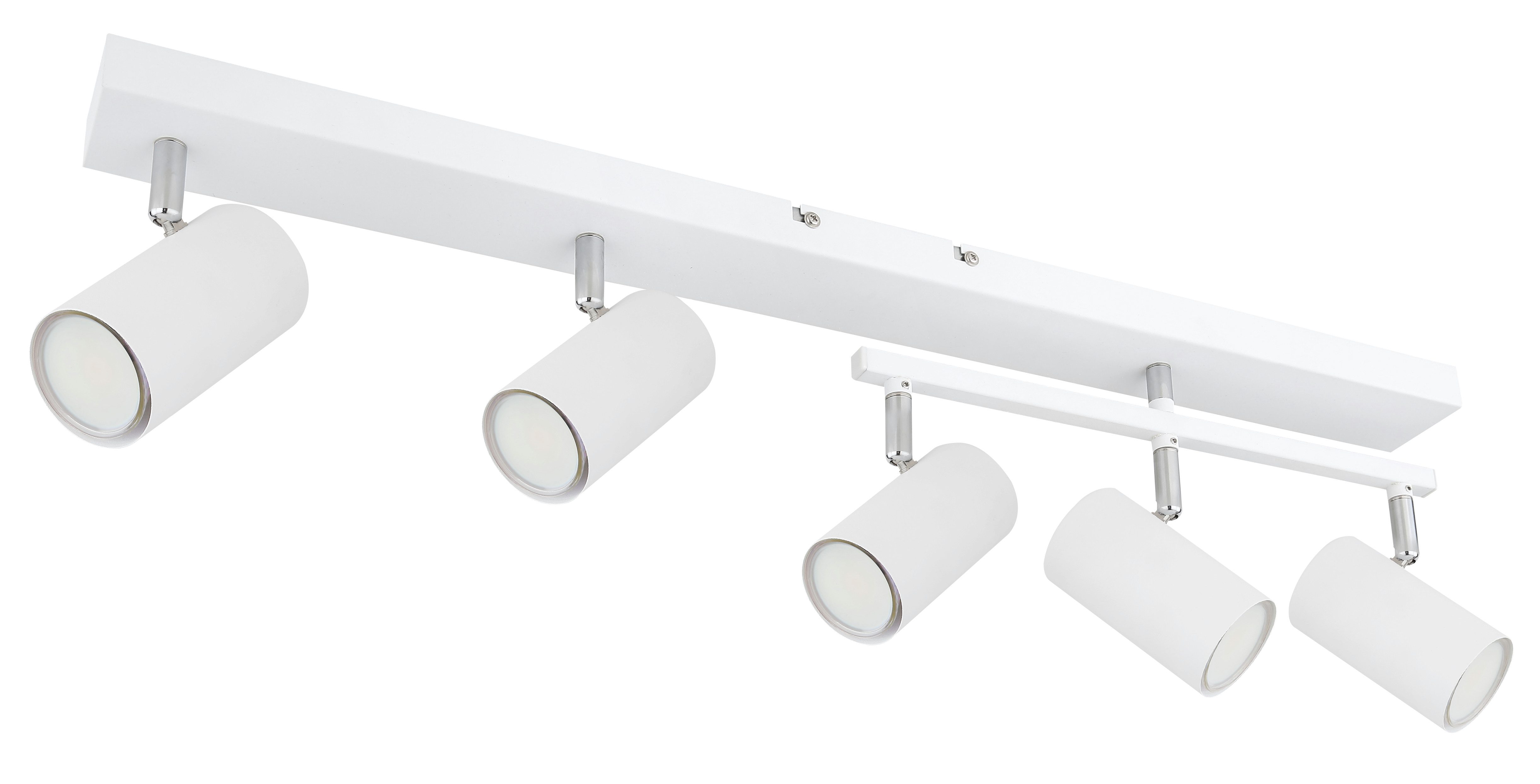 GLOBO LIGHTING Deckenspot ROBBY, ohne Leuchtmittel, Deckenstrahler weiß/Chrom, schwenkbar, GU10