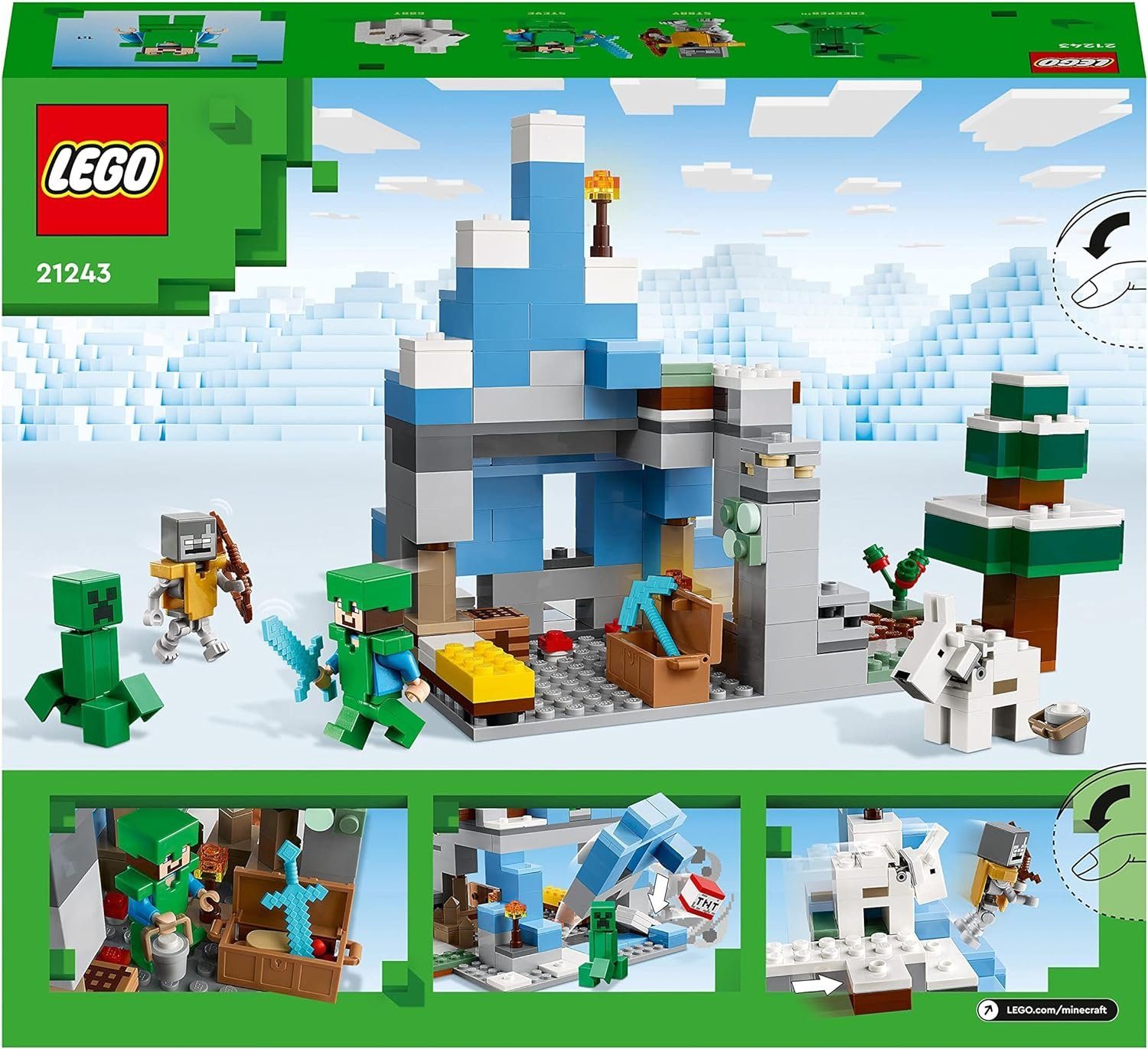 LEGO® Minecraft Gefrorene Gipfel (21243) Konstruktions-Spielset, günstig online kaufen